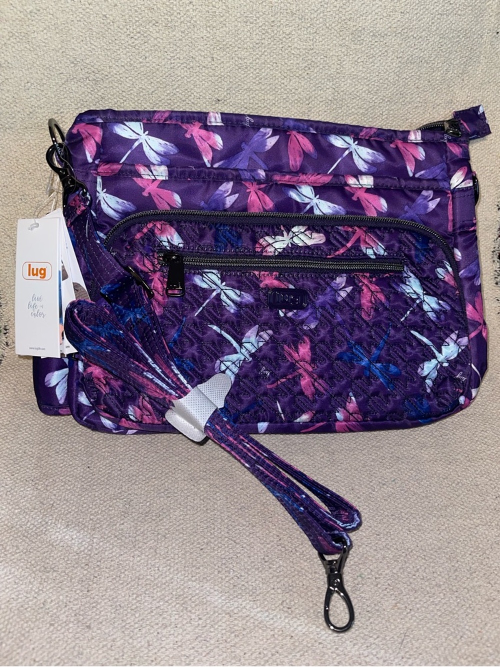 Lug Shimmy Crossbody Dragonfly Purple - New - Picture 2 of 11